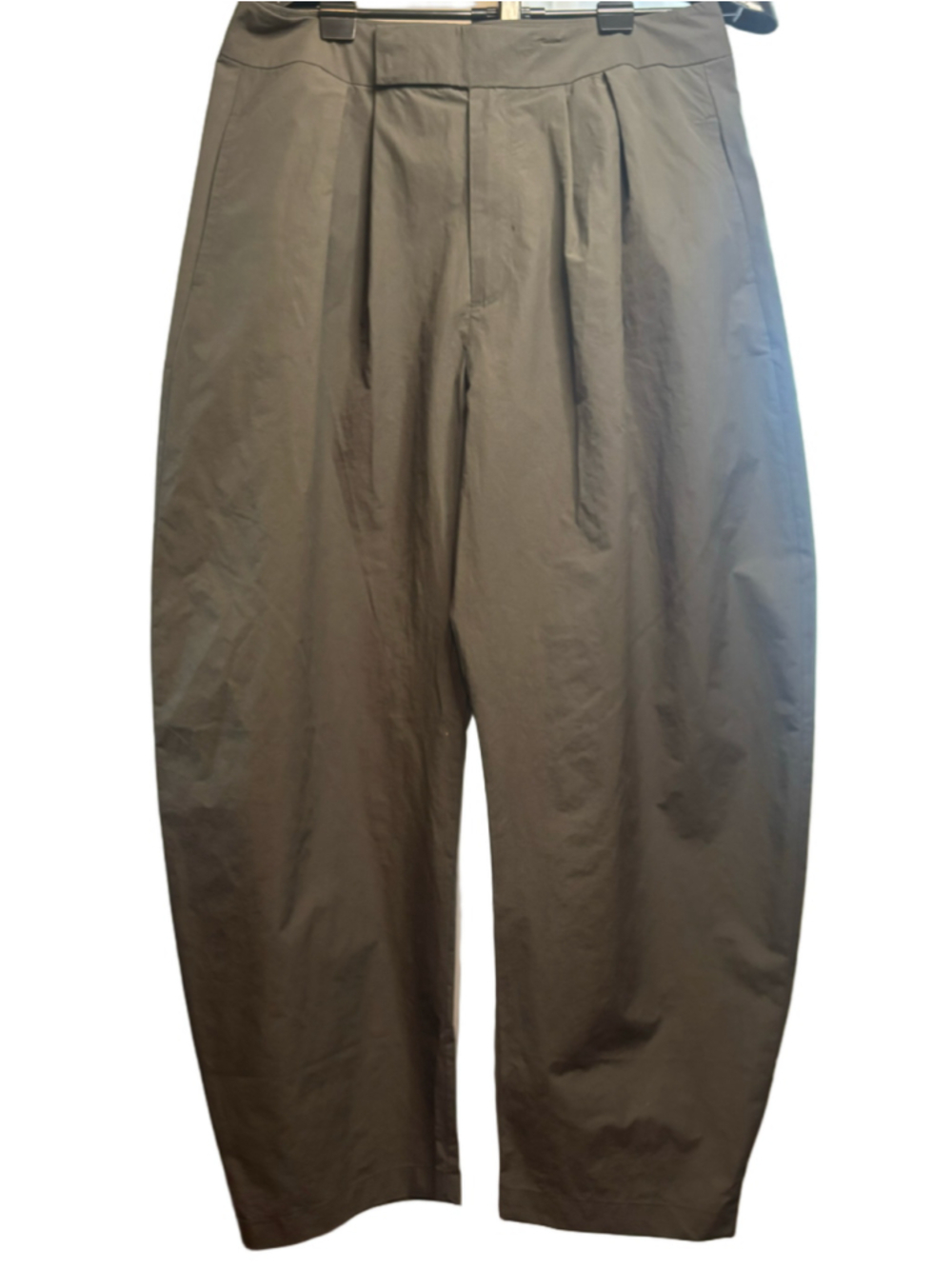 Free People Gabriette Barrel Trousers Size 12 Rubber Brown Pleated Pants - Picture 8 of 11